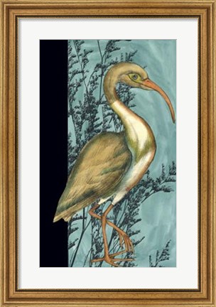 Framed Heron in the Grass I Print