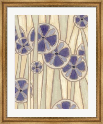 Framed Lavender Reeds I Print