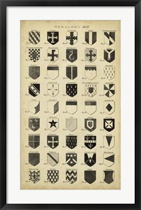 Framed Vintage Heraldry II Print