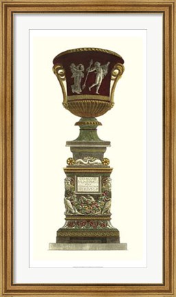 Framed Vase on Pedestal II Print