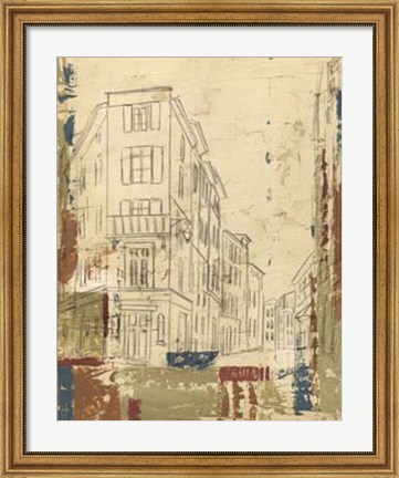Framed Streets of Downtown I Print