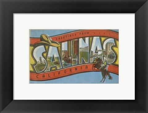Framed Greetings from Salinas Print