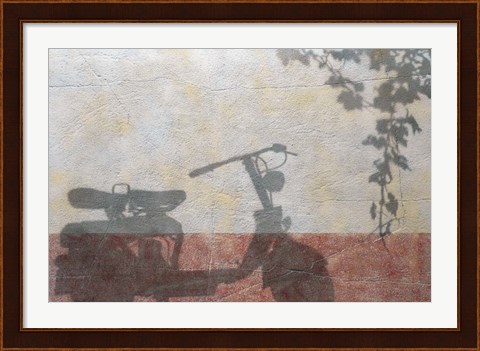 Framed Old Moterbike Shadow Print