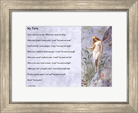 Framed My Fairy by Lewis Carroll - horizontal Print