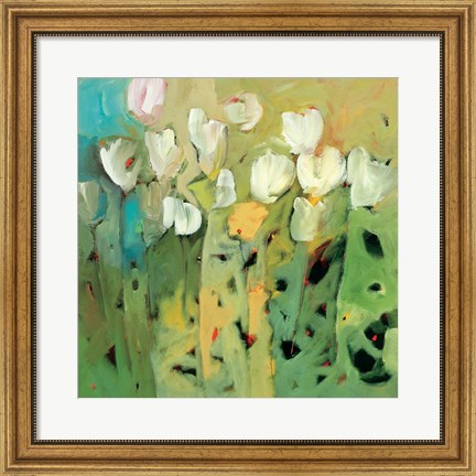 Framed White Tulips II Print
