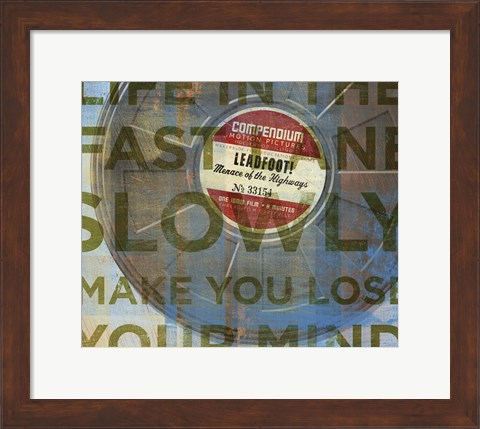 Framed Leadfoot - Menace of the Highways Print