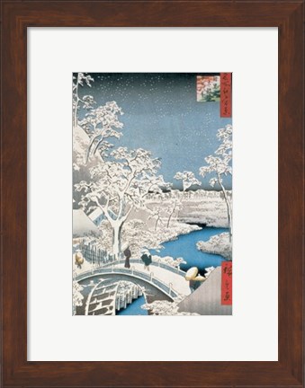 Framed Drum Bridge at Meguro Print