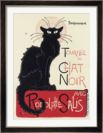 Framed Tournee du Chat Noir Print