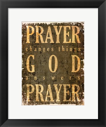 Framed Prayer Quote Print