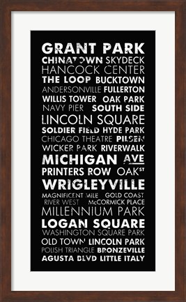 Framed Chicago Cities II Print