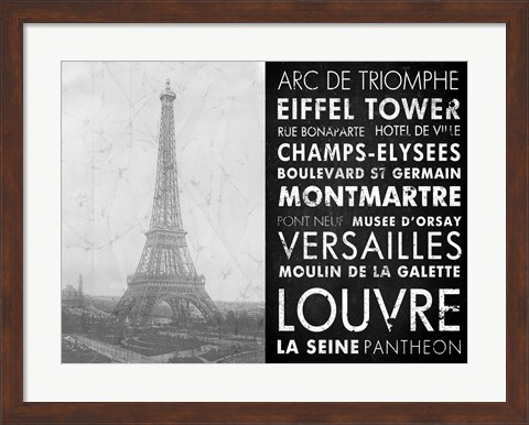 Framed Eiffel Tower Paris Print