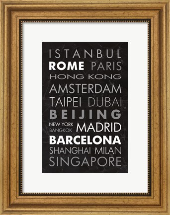 Framed World Cities II Print