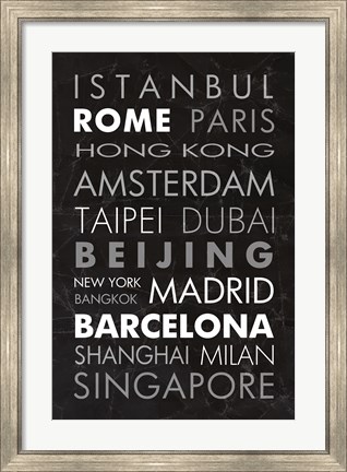 Framed World Cities II Print