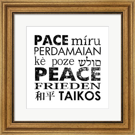 Framed Peace Square Print