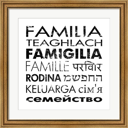 Framed Family Square Print