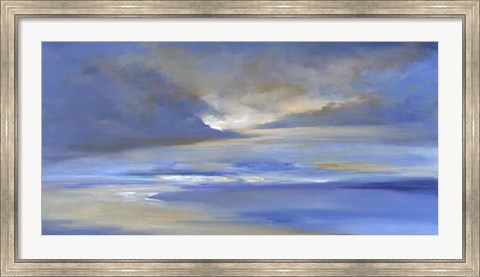 Framed Surfer&#39;s Beach Sky Print