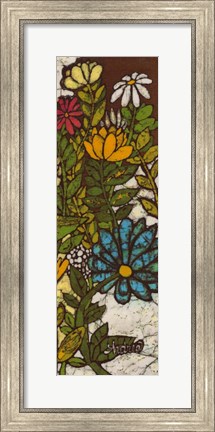 Framed Batik Flower Panel II Print