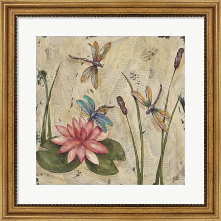 Framed Dancing Dragonflies II Print