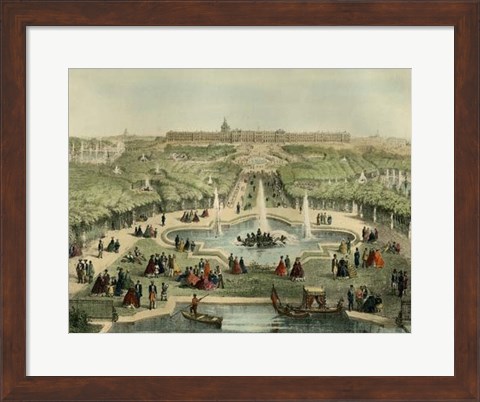 Framed Panorama Du Chateau et Du Parc Print