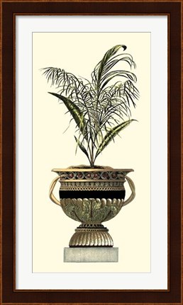 Framed Elegant Urn with Foliage II Print