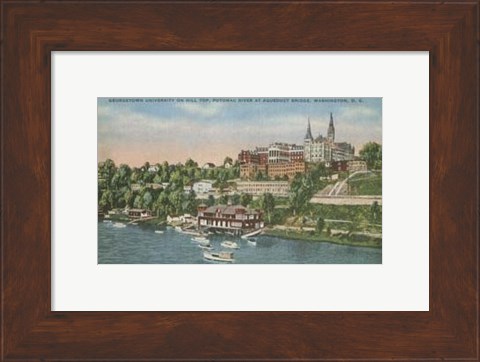 Framed Georgetown from the Potomac River Print