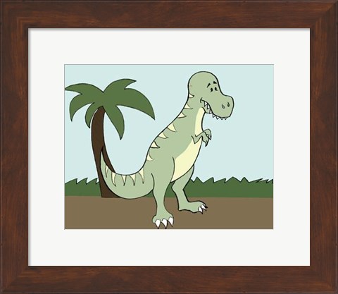 Framed Prehistoric Playtime I Print