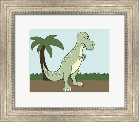 Framed Prehistoric Playtime I Print