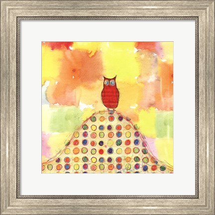 Framed Feathers, Dots &amp; Stripes XI Print