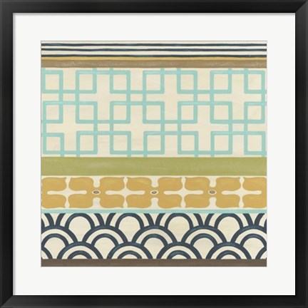 Framed Non-Embellished Geometric Frieze III Print