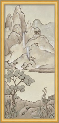 Framed Non-Embellished Chinoiserie Landscape II Print