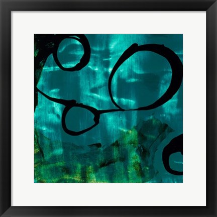 Framed Turquoise Element II Print