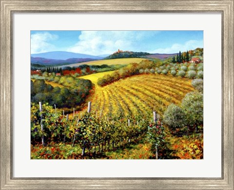 Framed Chianti Vineyards Print