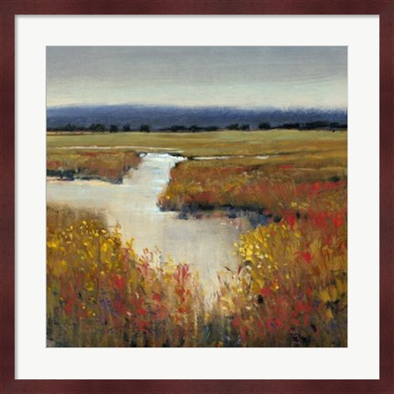 Framed Marsh Land I Print