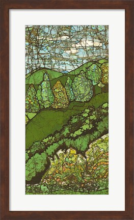 Framed Green Landscape II Print