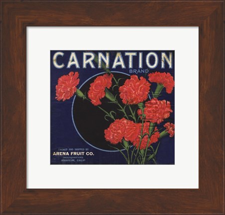 Framed Carnation Brand Oranges, Anaheim Print