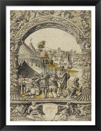 Framed Mucius Scaevola Thrusting His Right Hand into the Flames Print