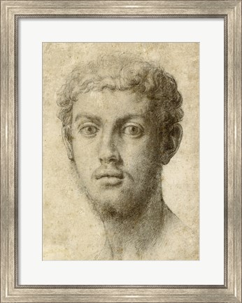Framed Head of a Man Print