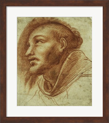 Framed Study of a Franciscan Monk Print