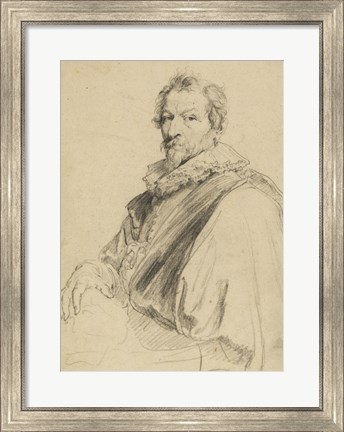 Framed Portrait of Hendrick van Balen Print