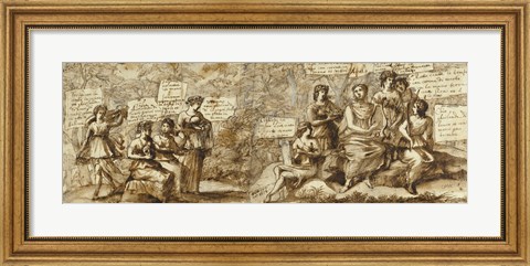 Framed Apollo and the Muses Print