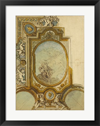 Framed Studies for a Ceiling Decoration Print