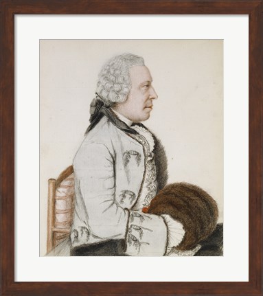 Framed Portrait of Charles-Benjamin de Langes Print
