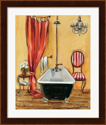 Framed Tuscan Bath III Print