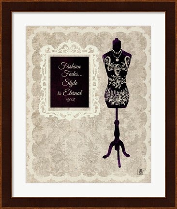 Framed Chic Dress Form II Print