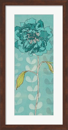 Framed Sarah&#39;s Garden II in Blue Print