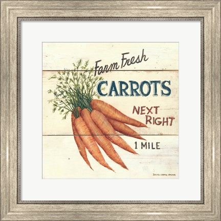 Framed Farm Fresh Carrots Print