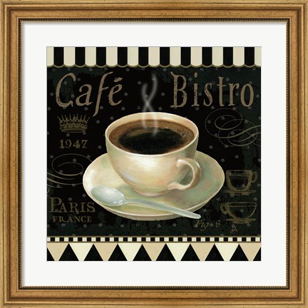 Framed Cafe Parisien IV Print