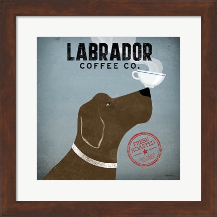 Framed Labrador Coffee Co. Print