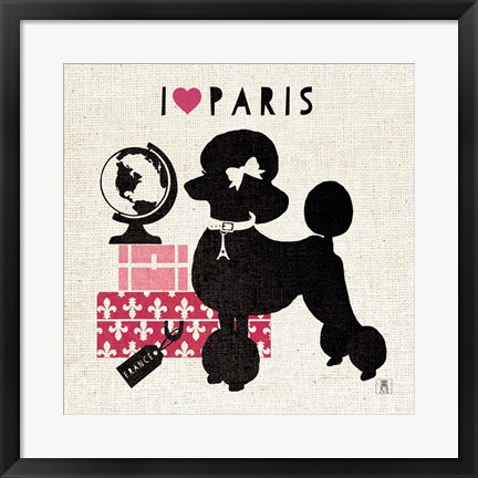 Framed Paris Pooch Print