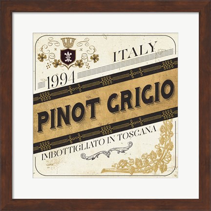 Framed Wine Labels IV Print